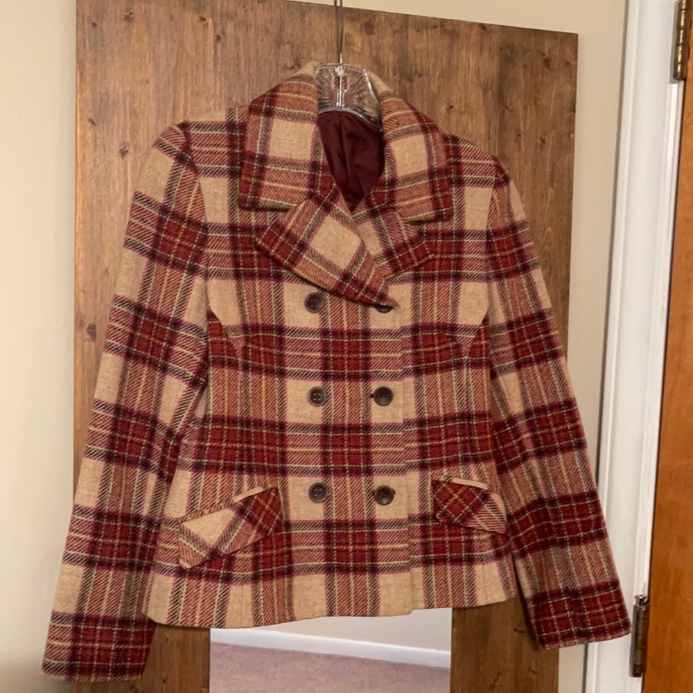 Laura Ashely Vintage Wool Plaid Blazer